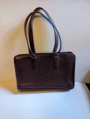 COACH Vintage Marketing Tote Bag in red wine Leather with Shoulder Straps